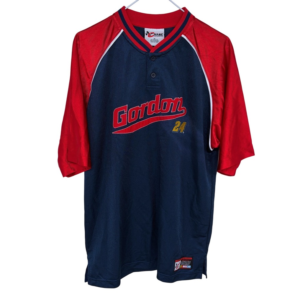 Y2K 2000s Jeff Gordon Mesh Jersey Shirt Medium Navy Blue NASCAR Racing #24
